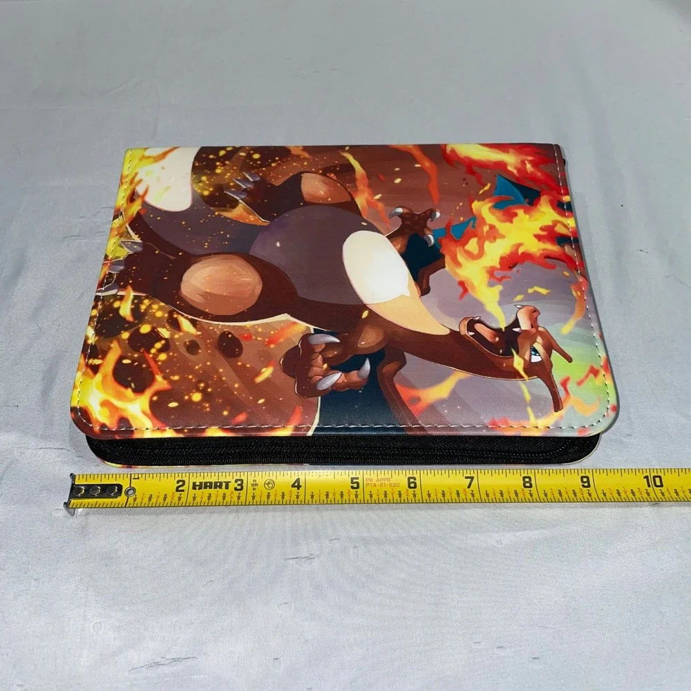 Pokemon Charizard Trading Card Binder 4-Pocket Zippered 3-Ring Album Organizer
